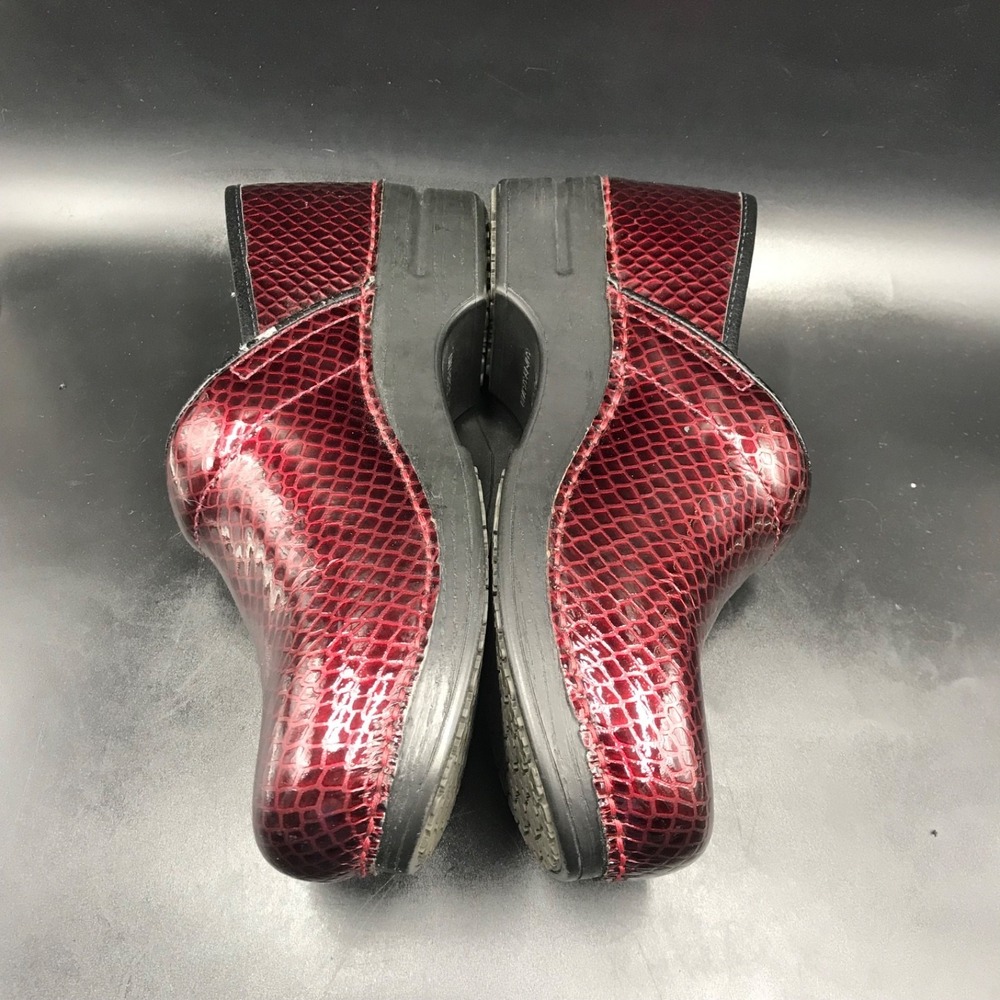 Dansko Pro XP Clog Women's Size 42 US 11 Red Embossed Snake Slip on Shoe - Picture 4 of 10